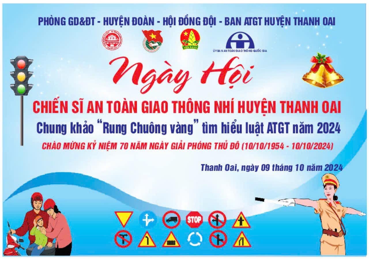 NGÀY HỘI CHIẾN SĨ AN TOÀN GIAO THÔNG HUYỆN THANH OAI - Chung khảo "Rung chuông vàng" tìm hiểu Luật ATGT năm 2024